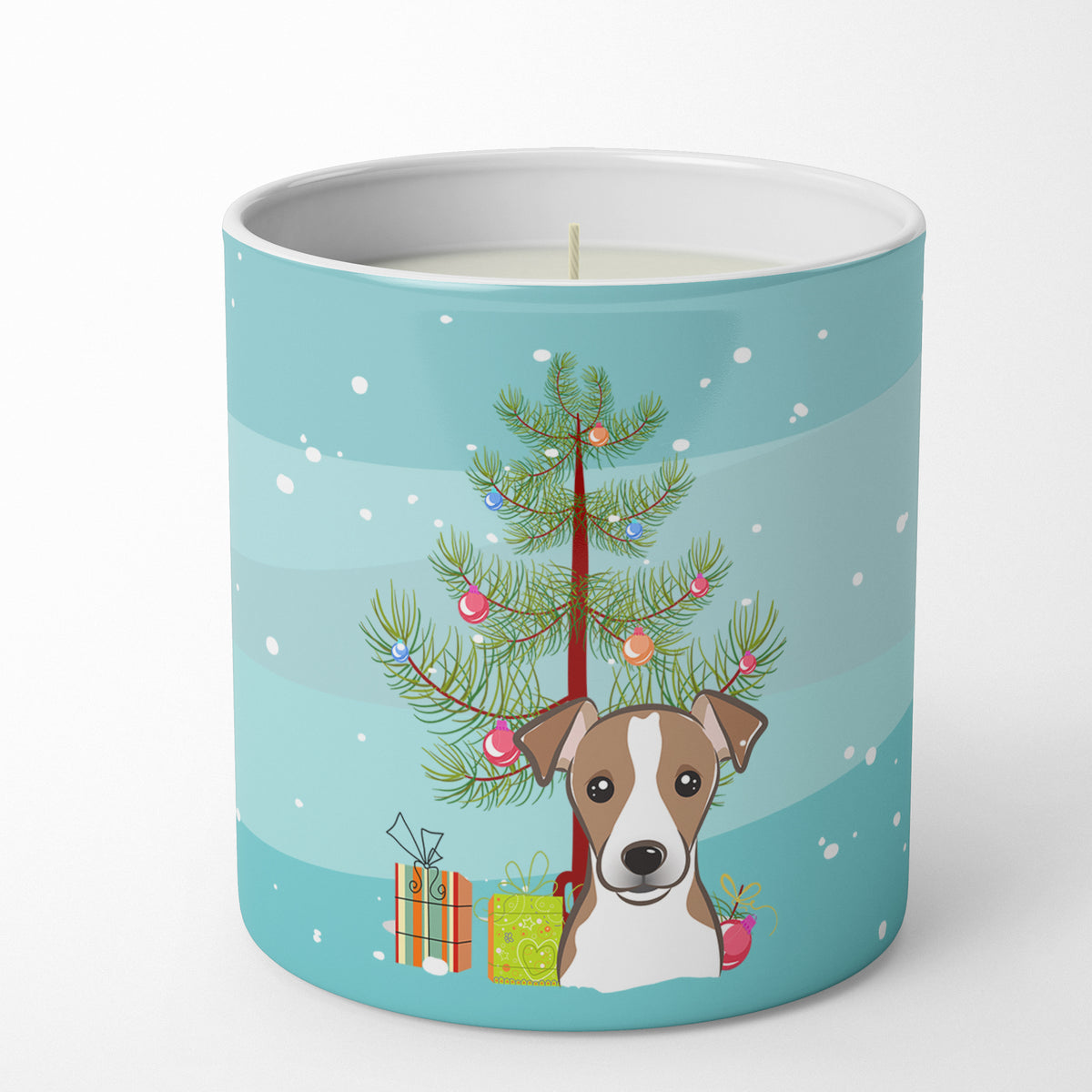 Buy this Christmas Tree and Jack Russell Terrier 10 oz Decorative Soy Candle