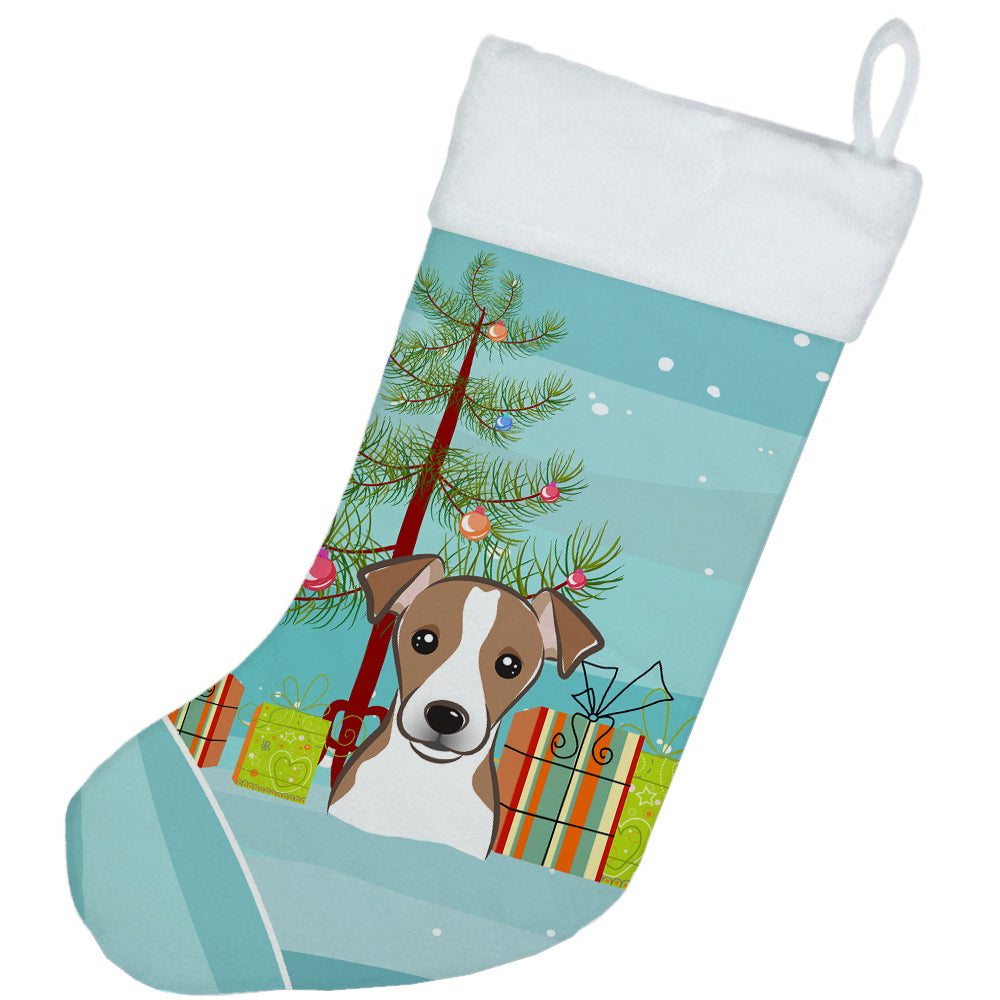 Christmas Tree and Jack Russell Terrier Christmas Stocking BB1632CS  the-store.com.