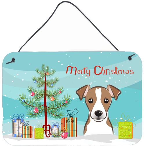Christmas Tree and Jack Russell Terrier Wall or Door Hanging Prints by Caroline&#39;s Treasures