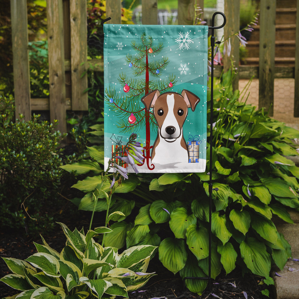 Christmas Tree and Jack Russell Terrier Flag Garden Size BB1632GF.