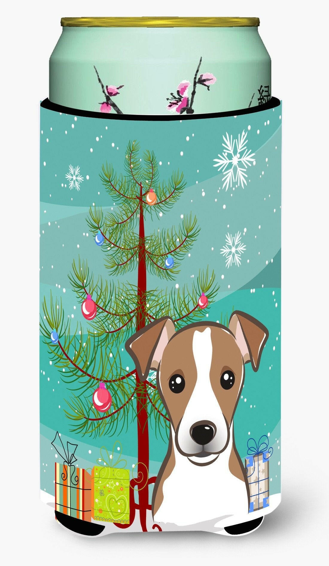 Christmas Tree and Jack Russell Terrier Tall Boy Beverage Insulator Hugger BB1632TBC by Caroline&#39;s Treasures