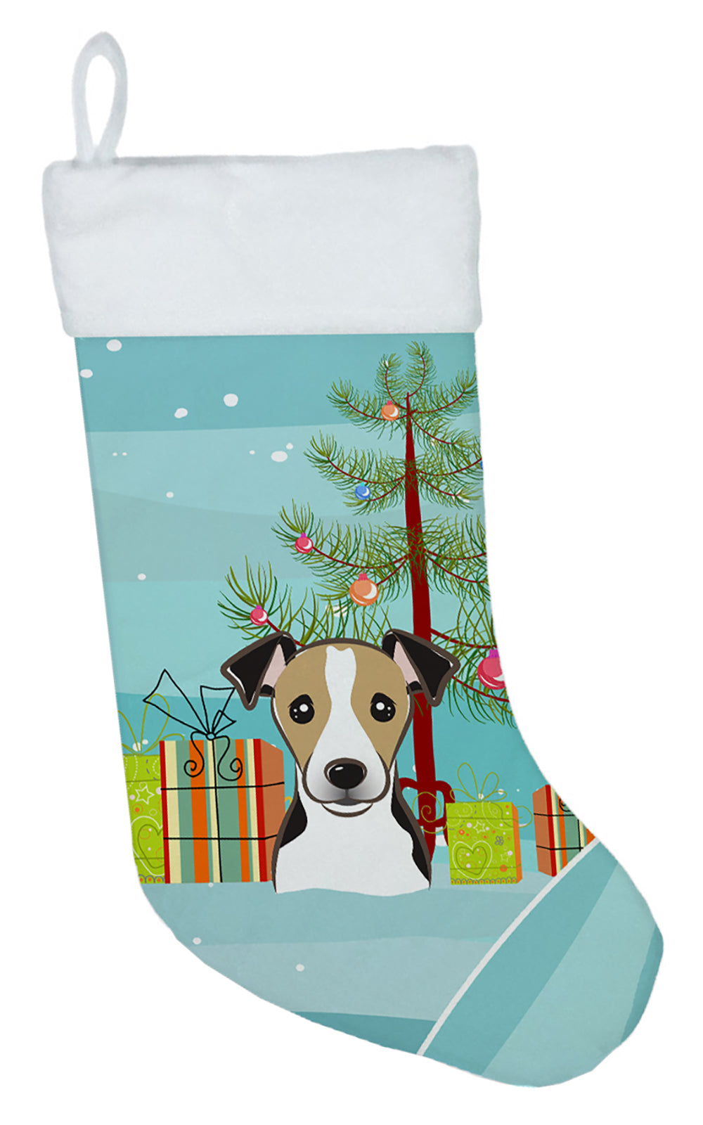 Christmas Tree and Jack Russell Terrier Christmas Stocking BB1633CS