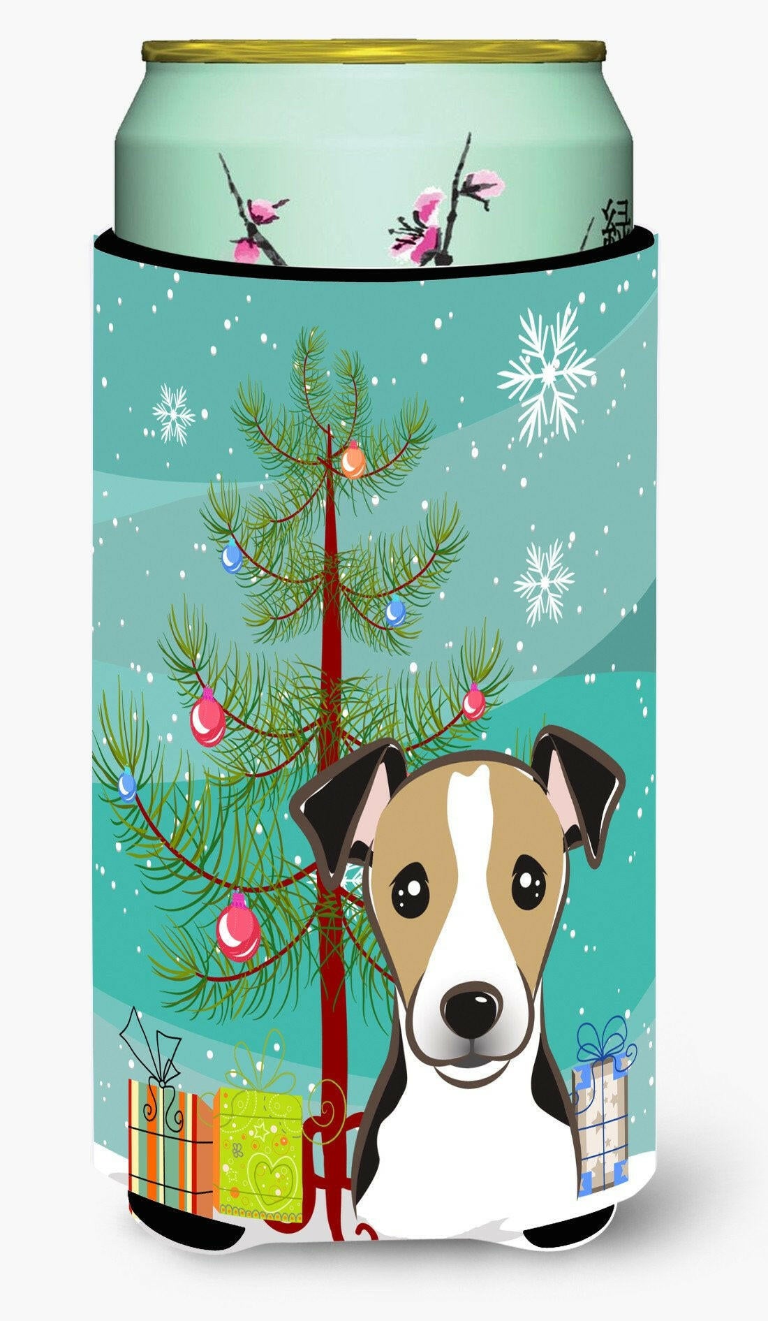 Christmas Tree and Jack Russell Terrier Tall Boy Beverage Insulator Hugger BB1633TBC by Caroline&#39;s Treasures