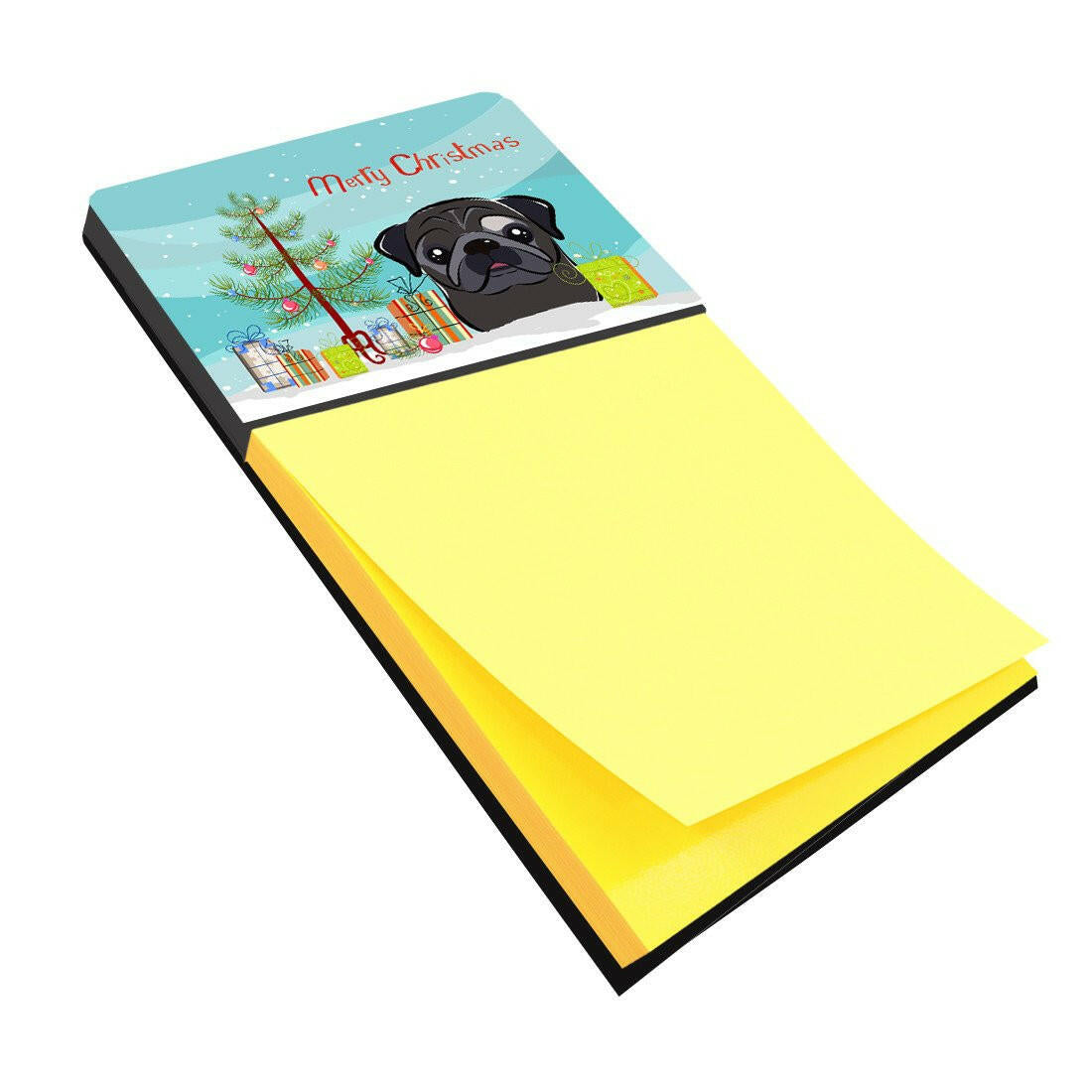 Christmas Tree and Black Pug Sticky Note Holder BB1635SN by Caroline&#39;s Treasures