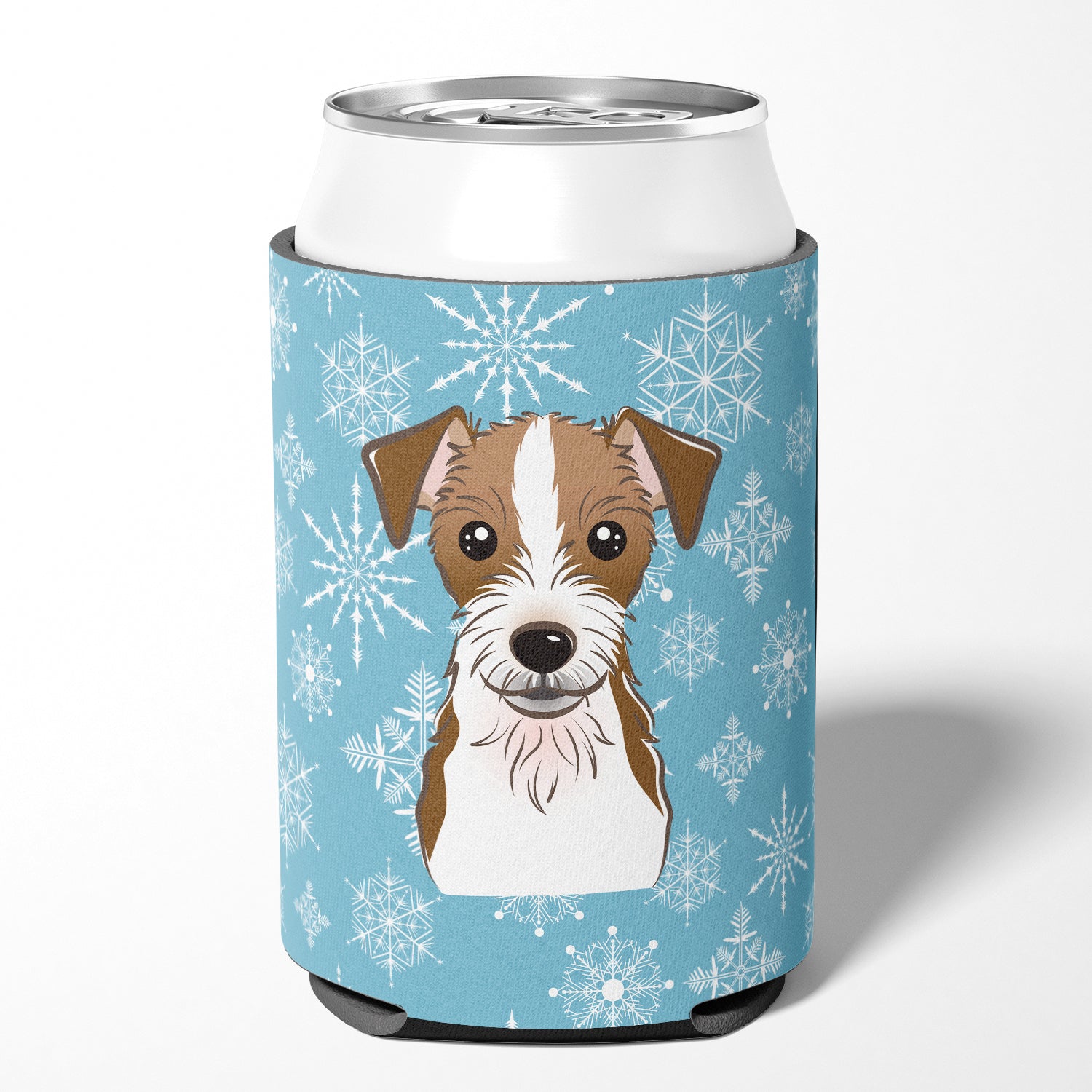 Snowflake Jack Russell Terrier Can or Bottle Hugger BB1636CC.