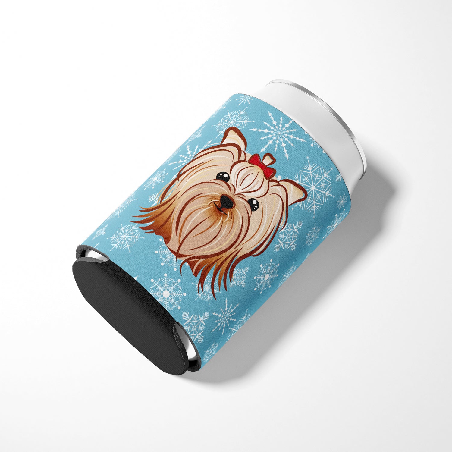 Snowflake Yorkie Yorkshire Terrier Can or Bottle Hugger BB1638CC