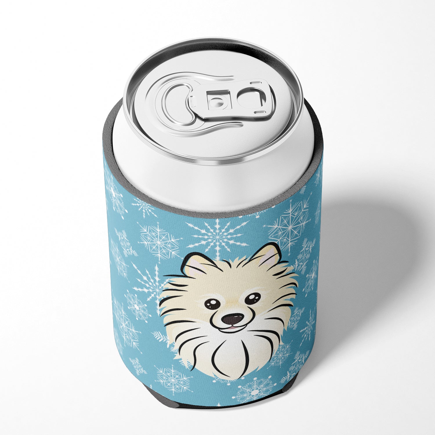 Snowflake Pomeranian Can or Bottle Hugger BB1641CC.