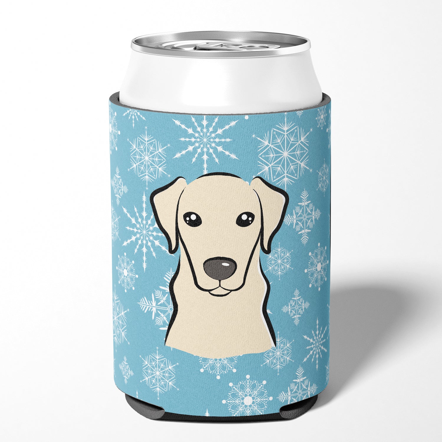 Snowflake Yellow Labrador Can or Bottle Hugger BB1656CC