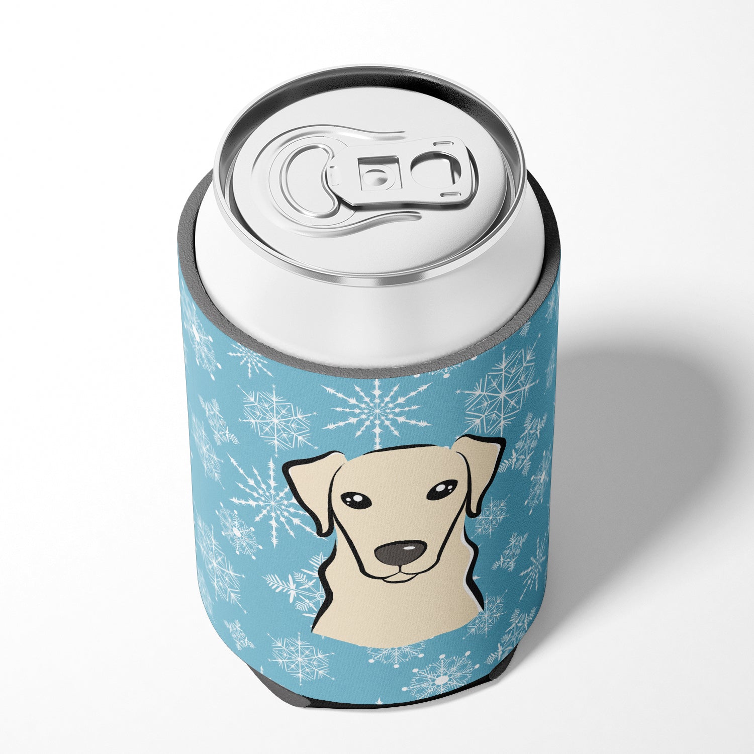 Snowflake Yellow Labrador Can or Bottle Hugger BB1656CC