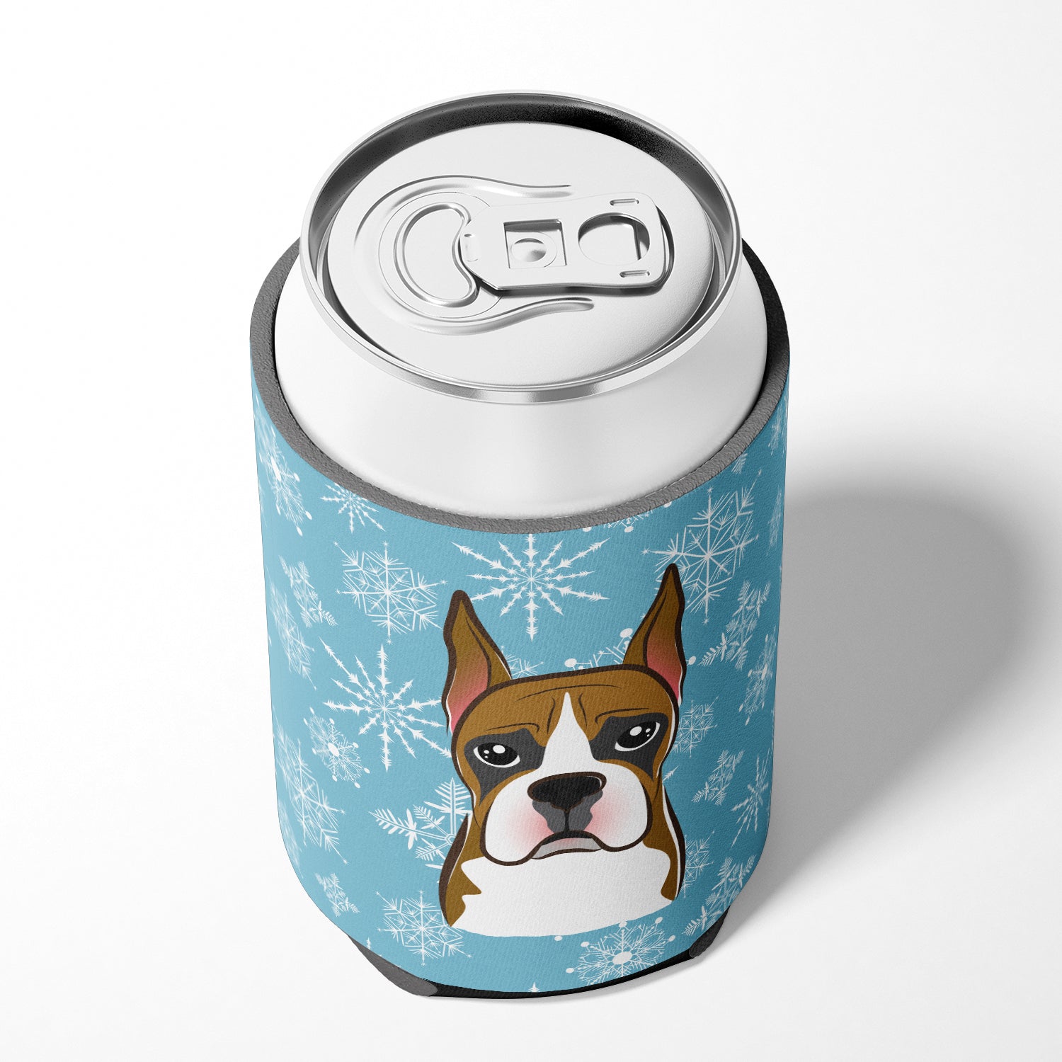 Snowflake Boxer Can ou Bottle Hugger BB1657CC