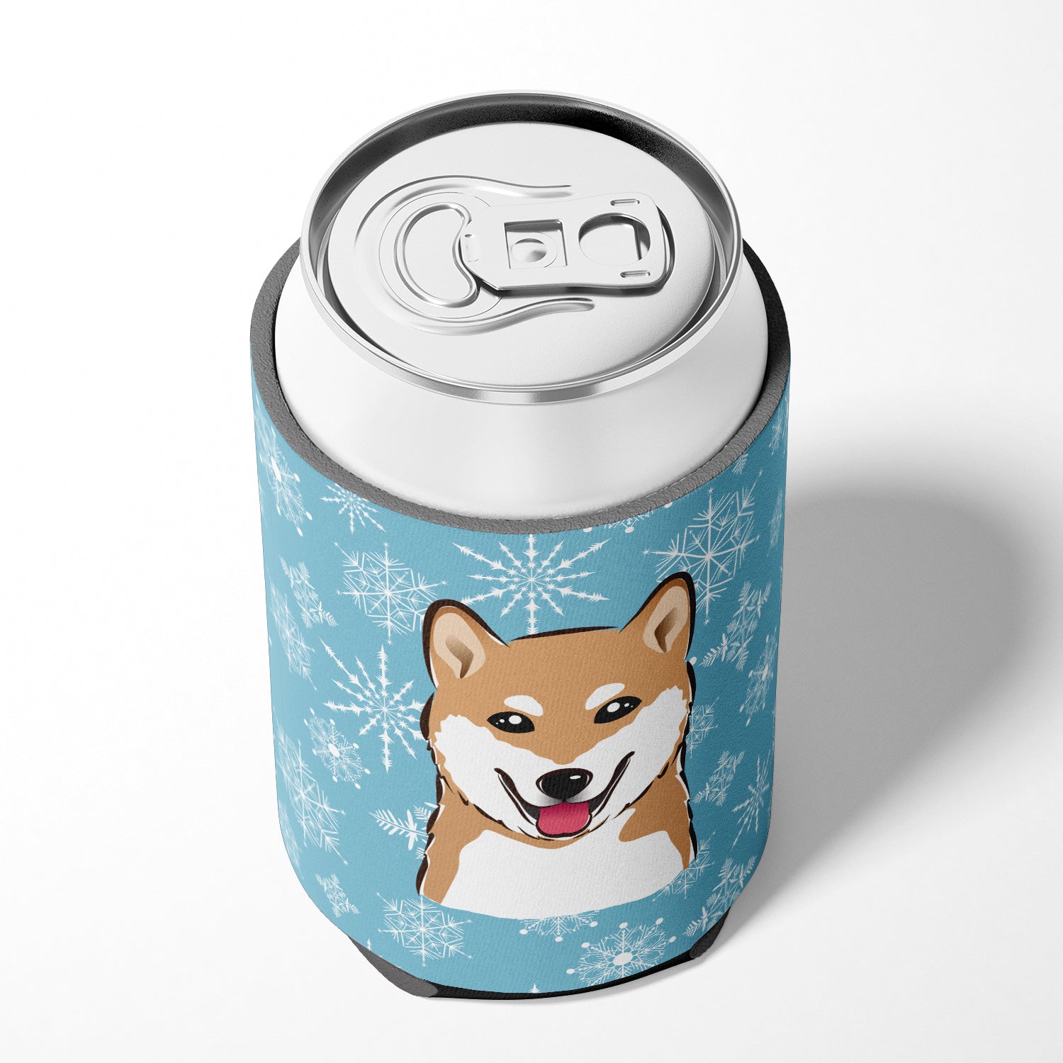 Snowflake Shiba Inu Can or Bottle Hugger BB1659CC