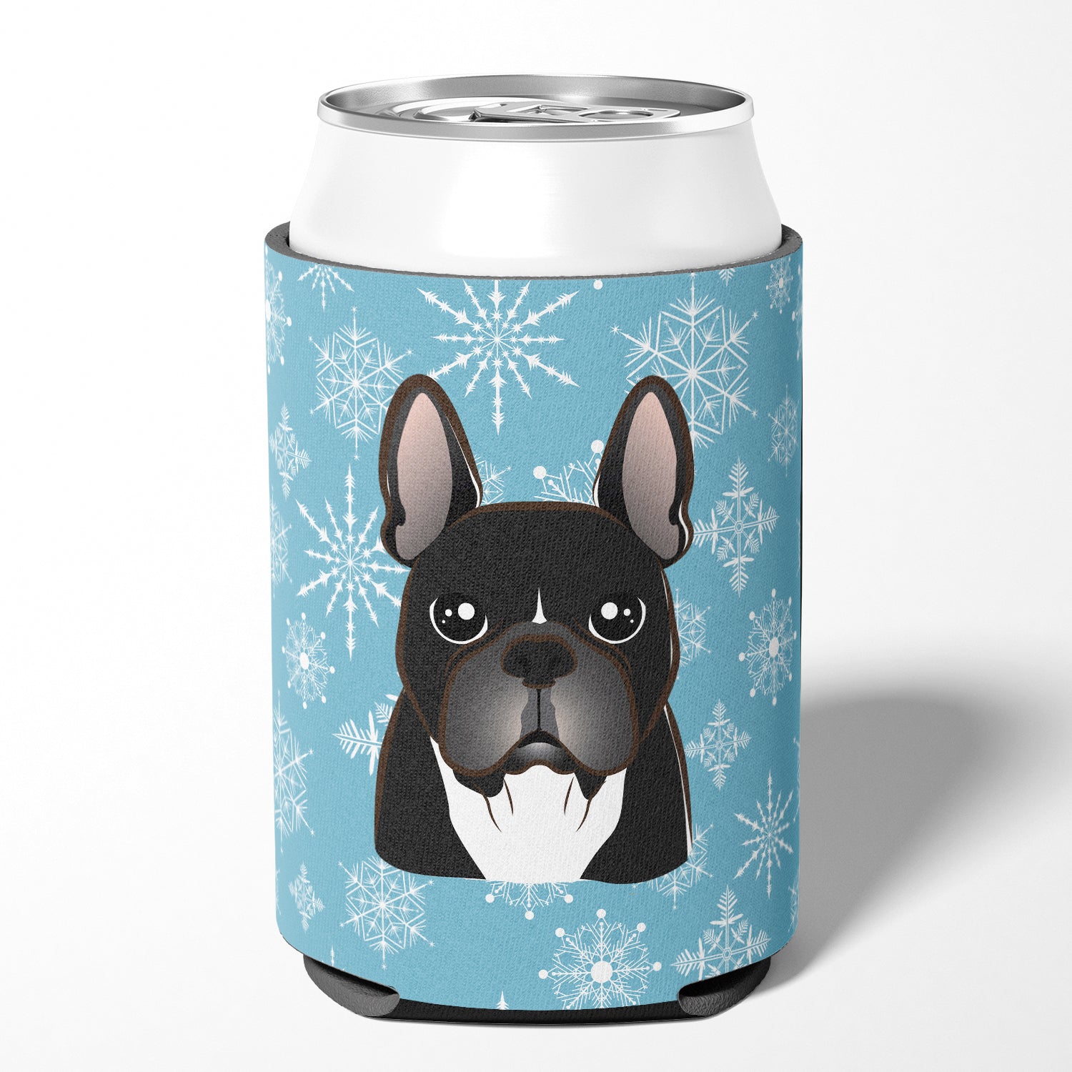 Snowflake French Bulldog Can or Bottle Hugger BB1661CC.