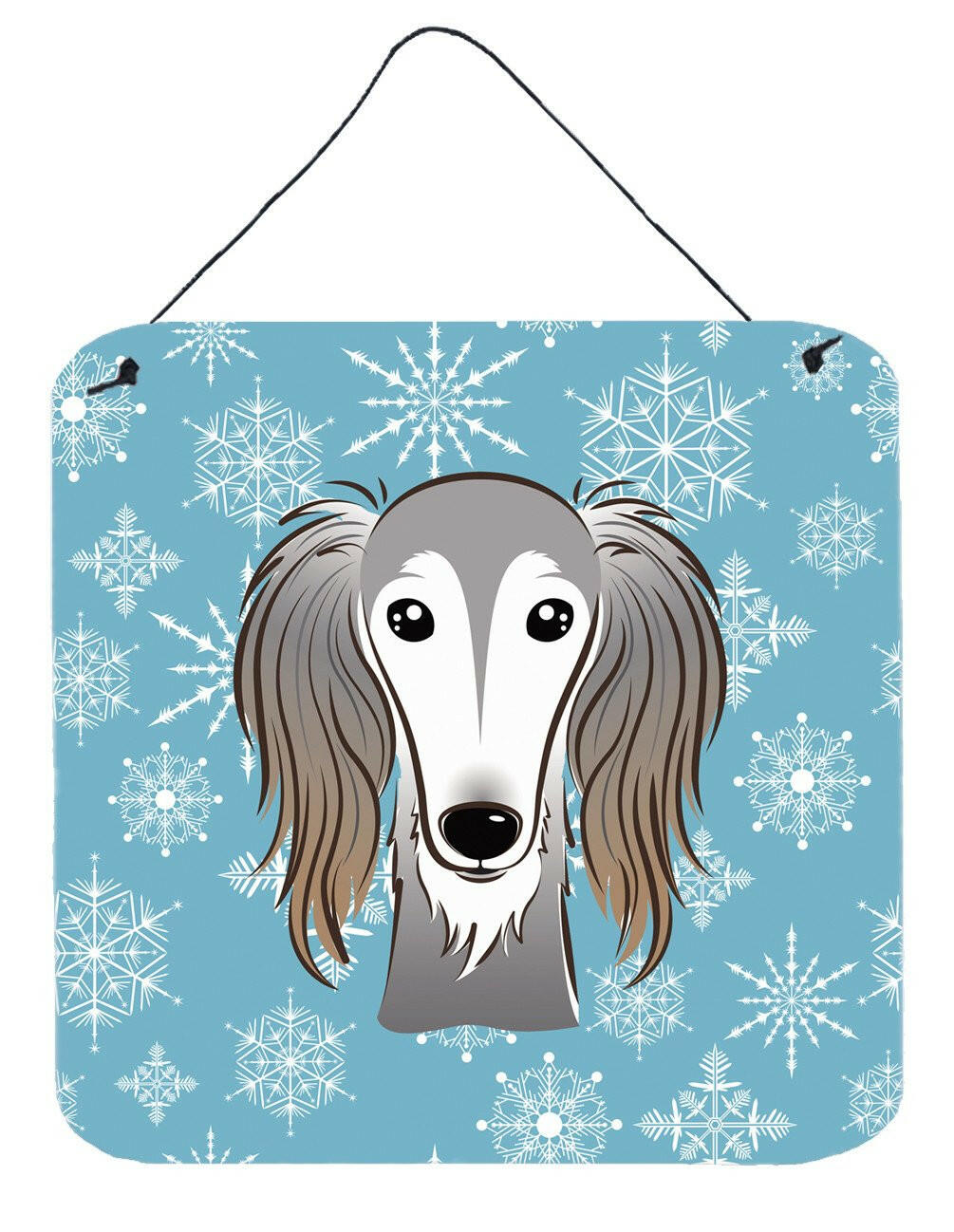 Caroline's Treasures Snowflake Saluki Wall or Door Hanging Prints BB1663DS66