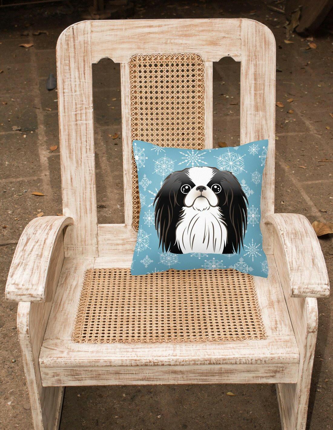 Snowflake Japanese Chin Fabric Decorative Pillow BB1664PW1414 - the-store.com