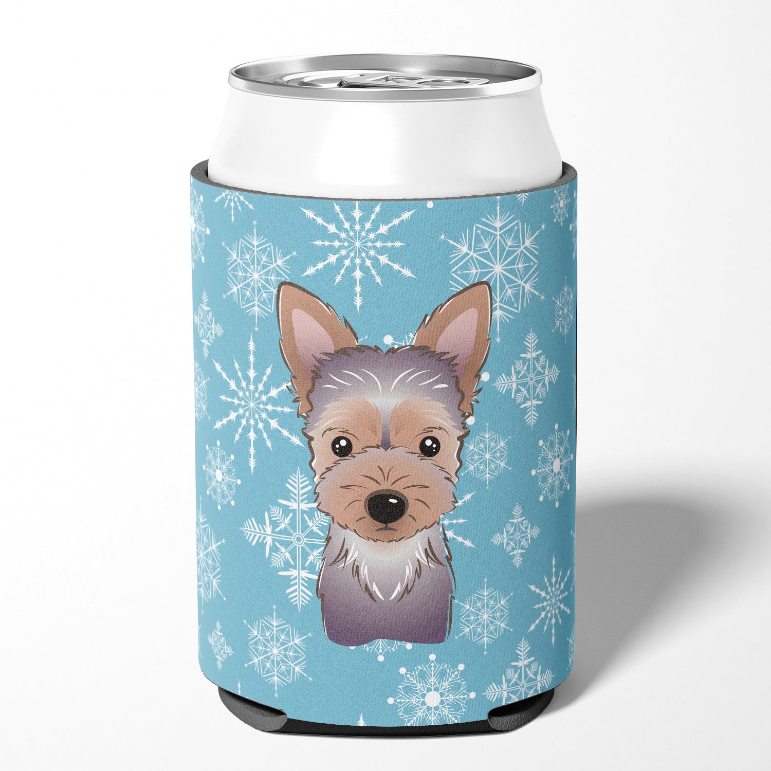 Snowflake Yorkie Puppy Can or Bottle Hugger BB1666CC