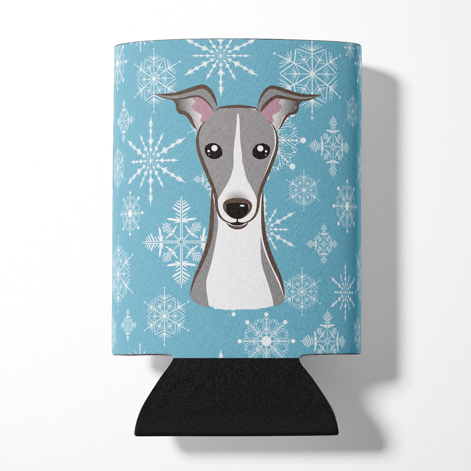 Snowflake Italian Greyhound Porte-canette ou porte-bouteille BB1670CC
