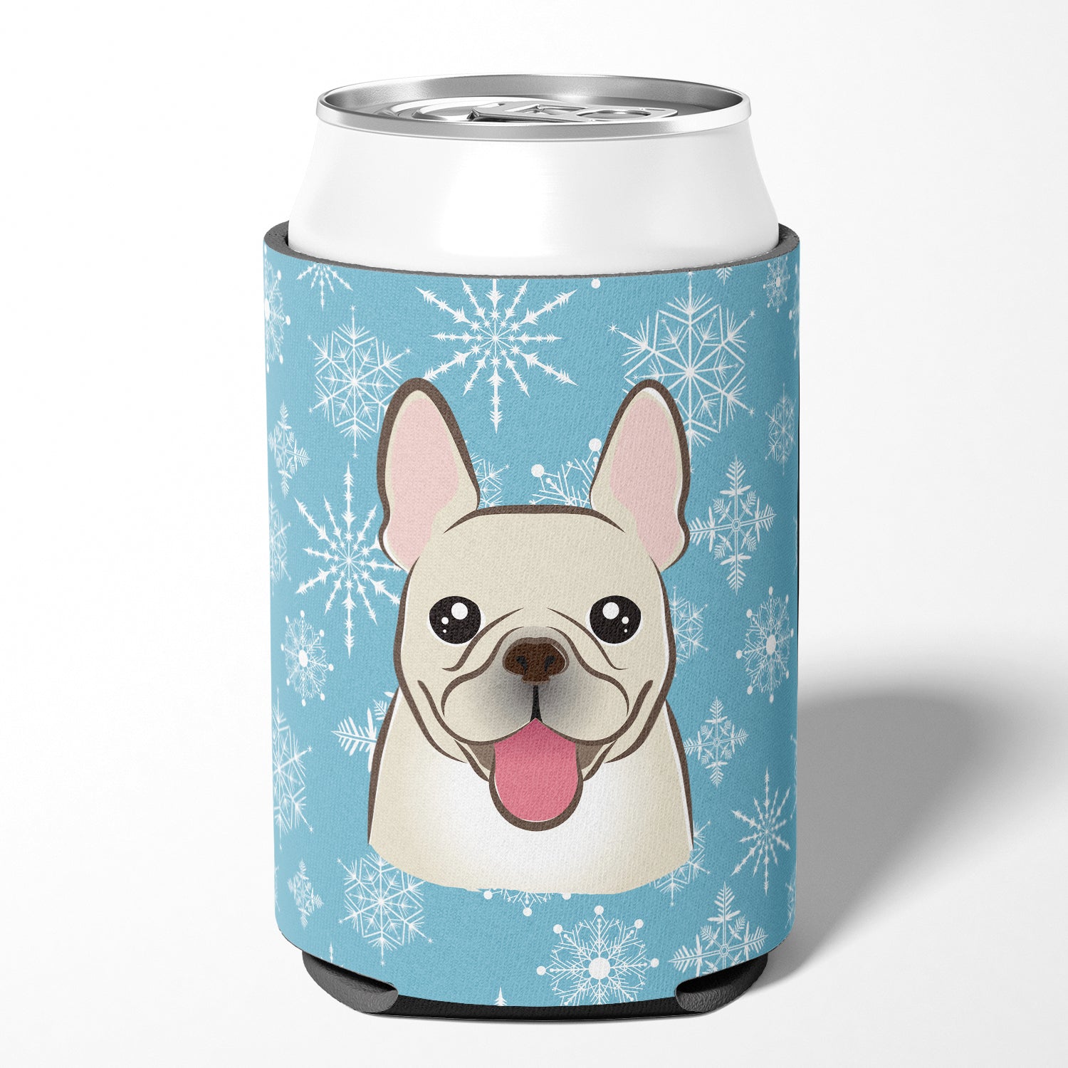 Snowflake French Bulldog Can or Bottle Hugger BB1672CC