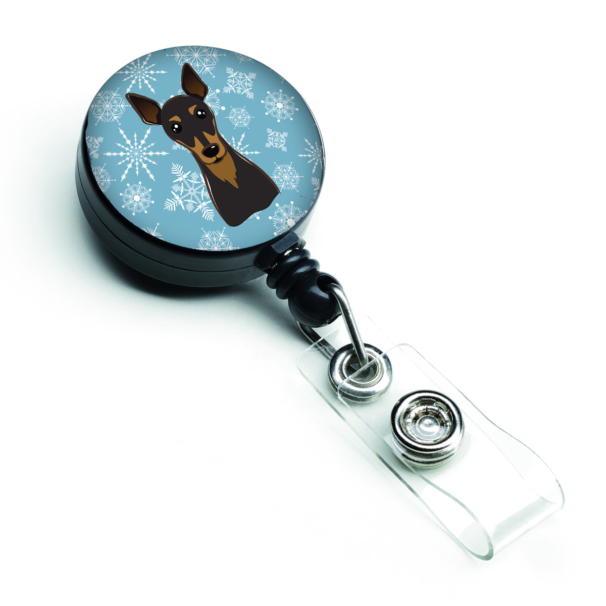 Snowflake Min Pin Retractable Badge Reel BB1674BR