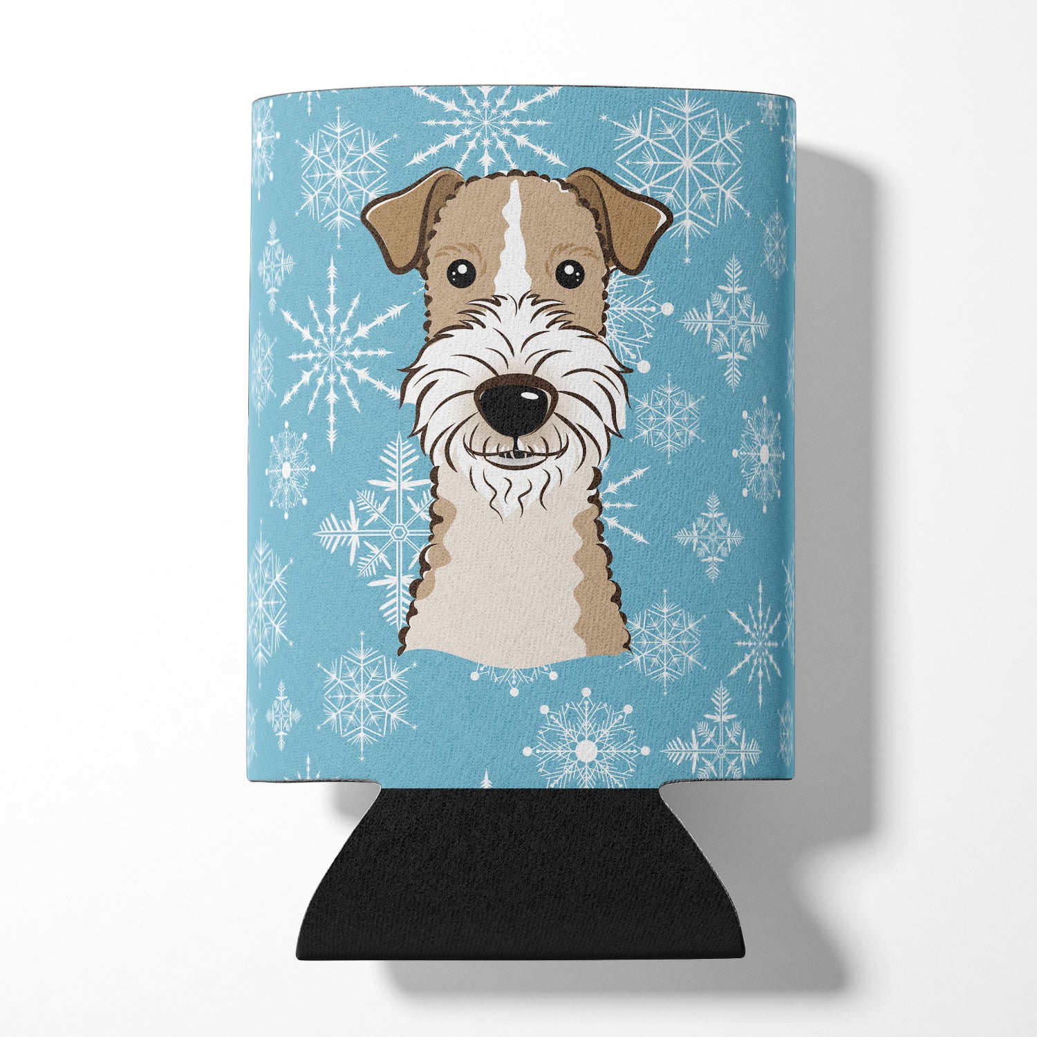 Snowflake Wire Haired Fox Terrier Can ou Bottle Hugger BB1681CC