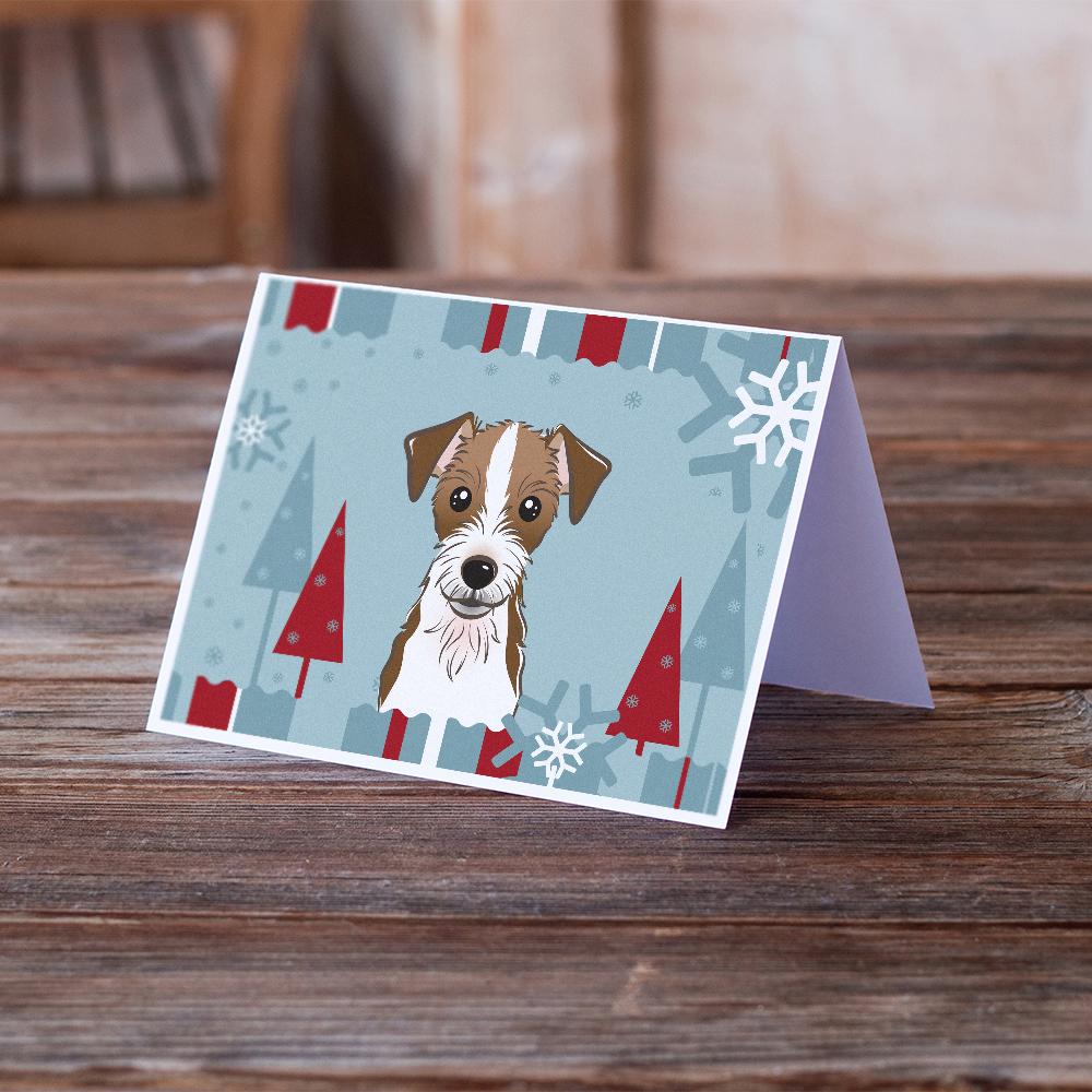 Buy this Winter Holiday Jack Russell Terrier Greeting Cards and Envelopes Pack of 8