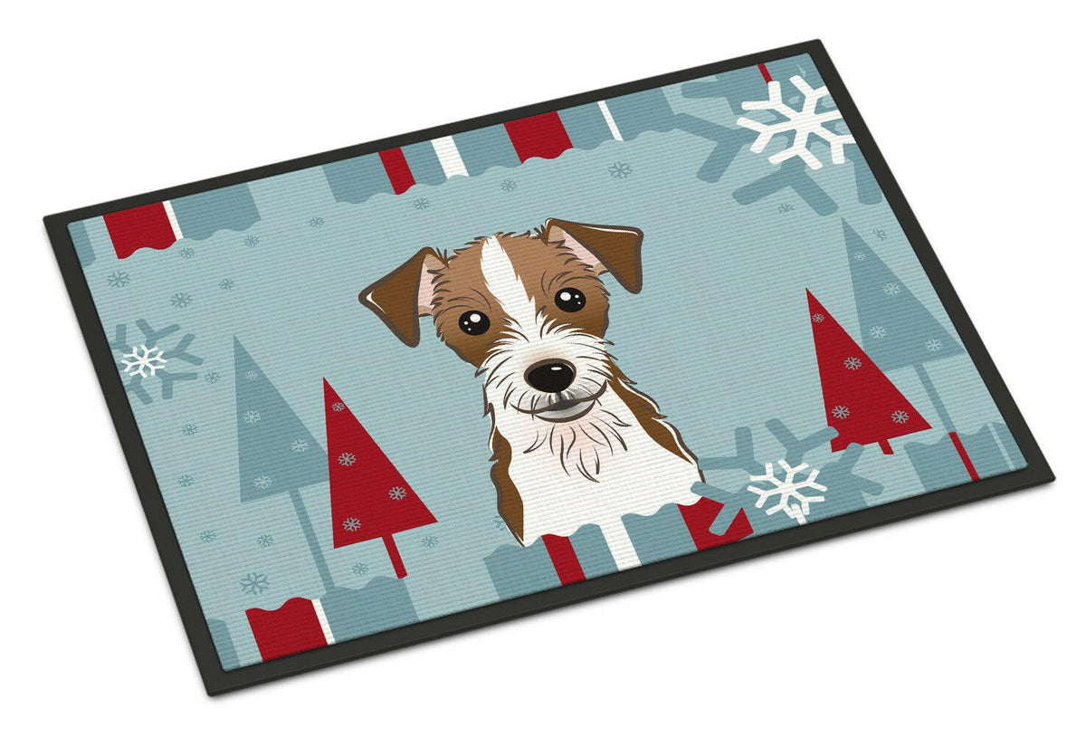 Winter Holiday Jack Russell Terrier Indoor or Outdoor Mat 24x36 BB1698JMAT - the-store.com
