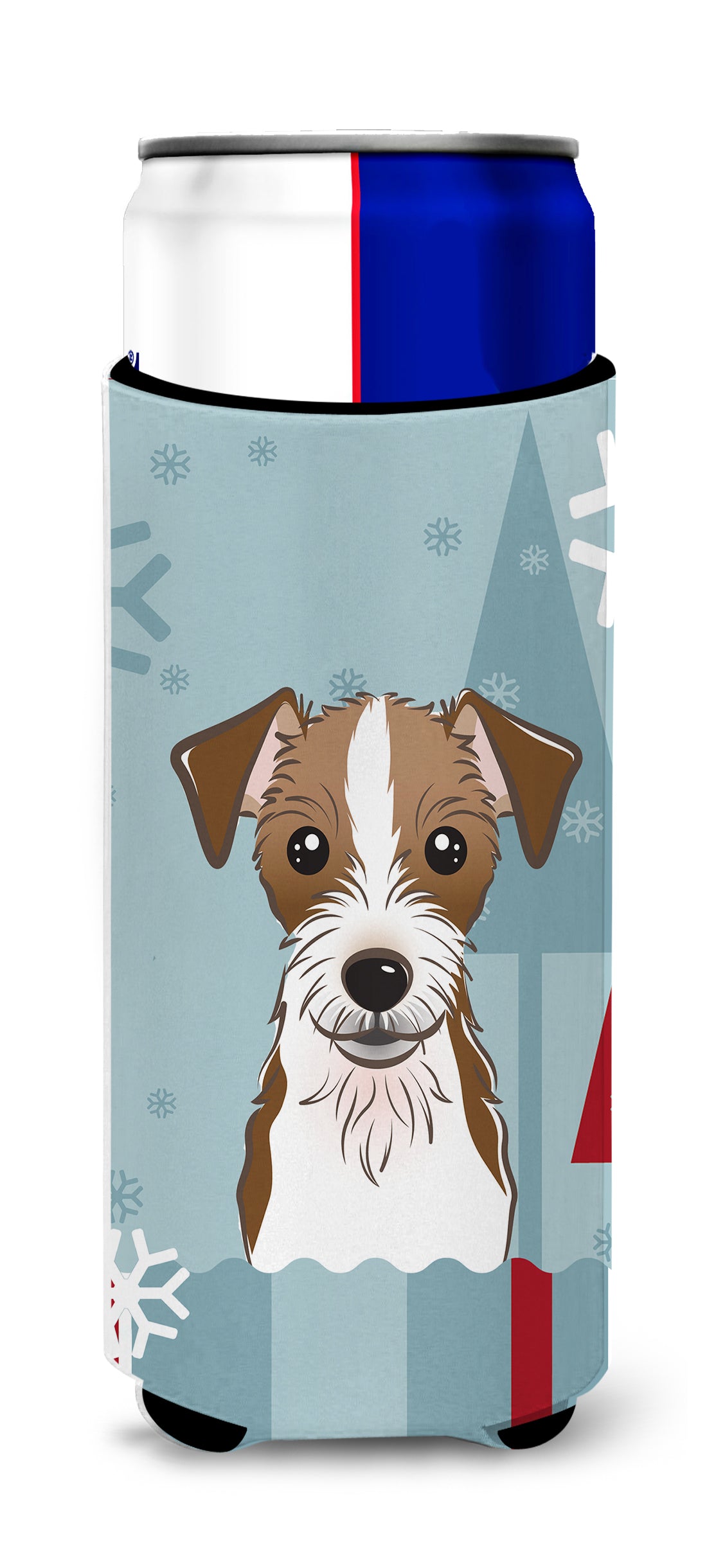 Winter Holiday Jack Russell Terrier Ultra Beverage Insulators for slim cans BB1698MUK