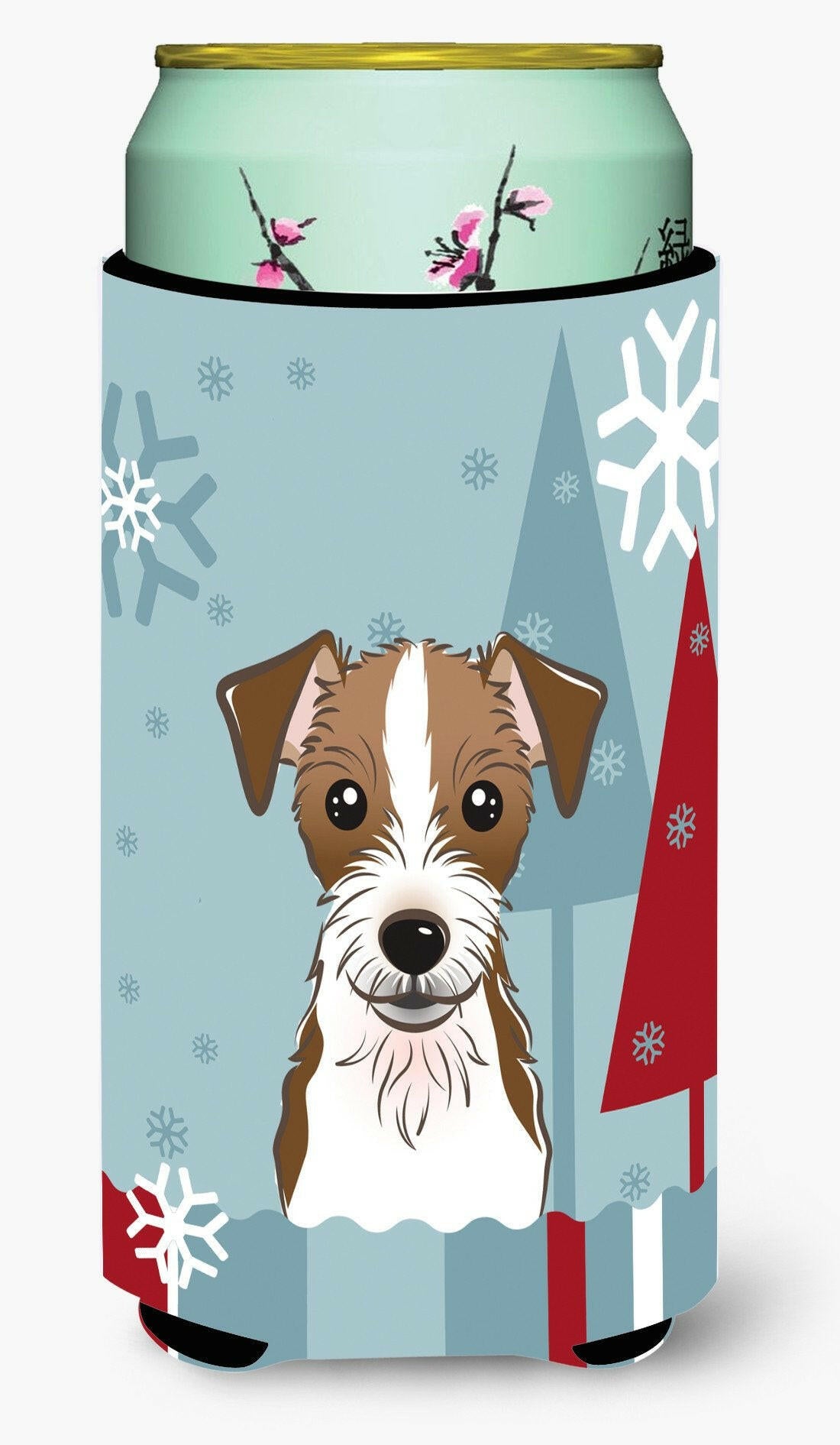 Winter Holiday Jack Russell Terrier Tall Boy Beverage Insulator Hugger BB1698TBC by Caroline&#39;s Treasures