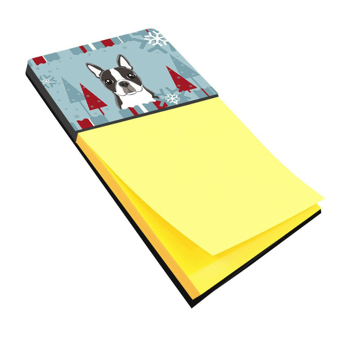 Winter Holiday Boston Terrier Sticky Note Holder BB1699SN by Caroline's Treasures