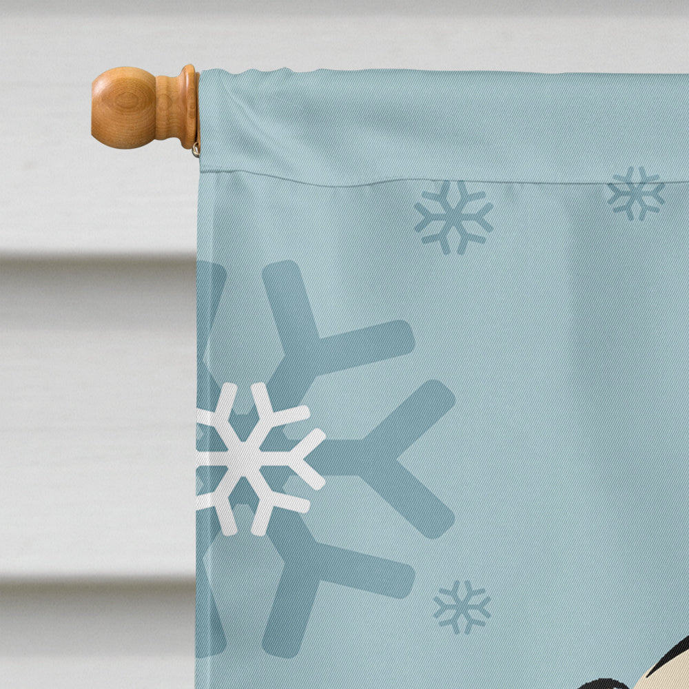 Winter Holiday Golden Retriever Flag Canvas House Size BB1701CHF
