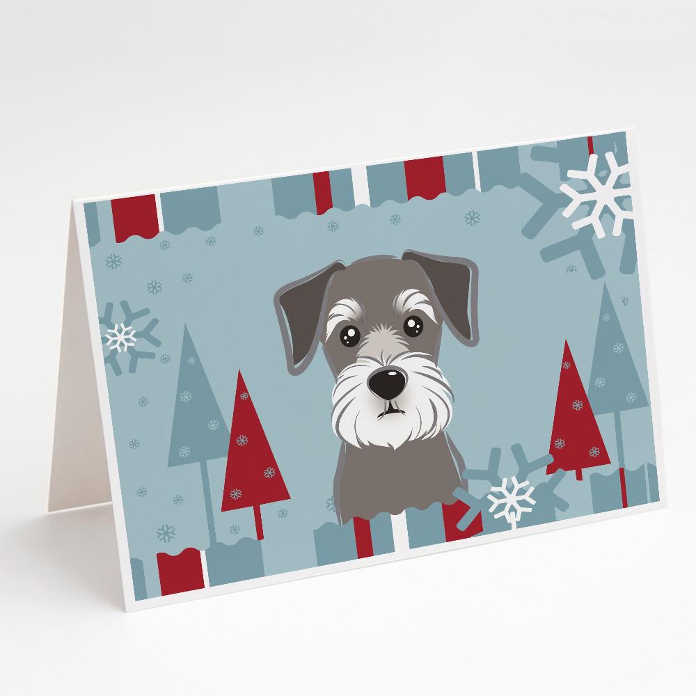 Buy this Winter Holiday Schnauzer Greeting Cards and Envelopes Pack of 8