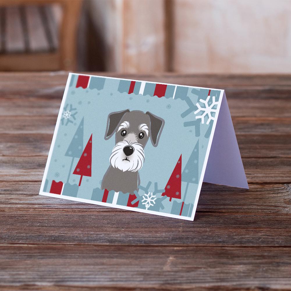 Buy this Winter Holiday Schnauzer Greeting Cards and Envelopes Pack of 8