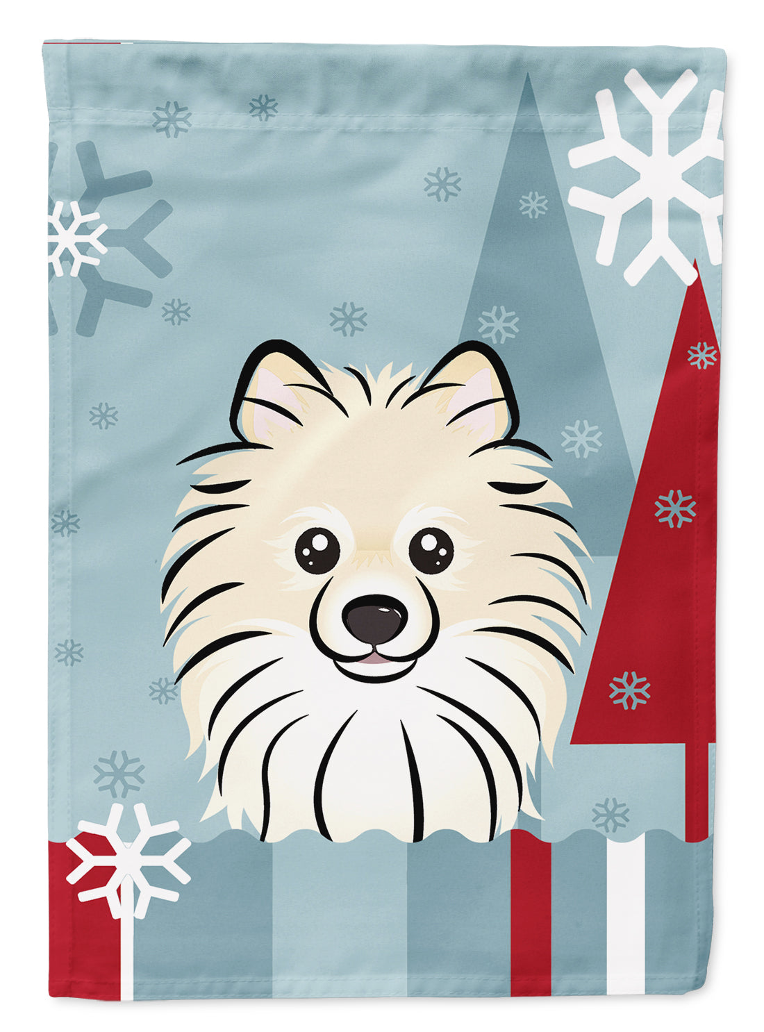 Winter Holiday Pomeranian Flag Garden Size BB1703GF.