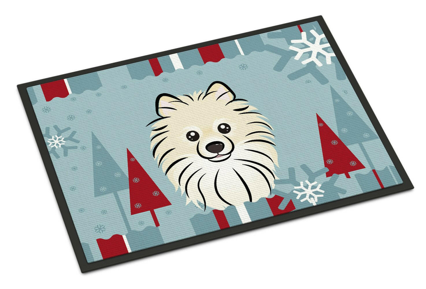 Winter Holiday Pomeranian Indoor or Outdoor Mat 24x36 BB1703JMAT - the-store.com