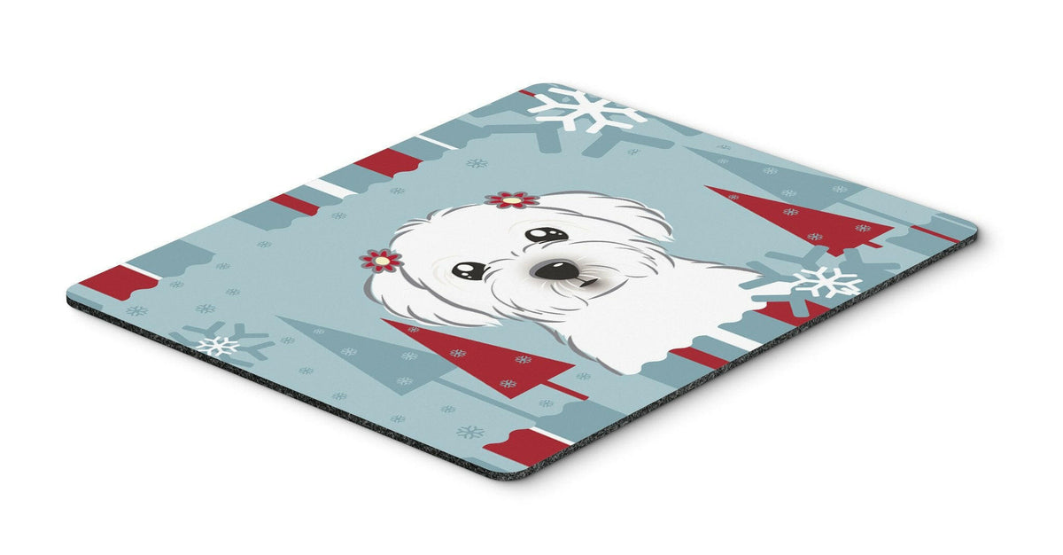 Winter Holiday Maltese Mouse Pad, Hot Pad or Trivet BB1704MP by Caroline&#39;s Treasures