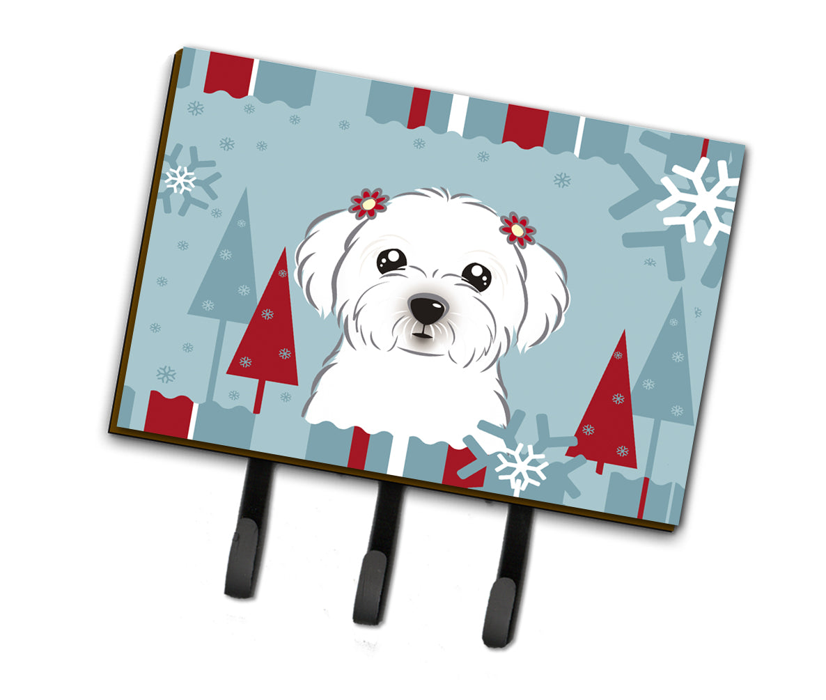 Winter Holiday Maltese Leash or Key Holder BB1704TH68  the-store.com.