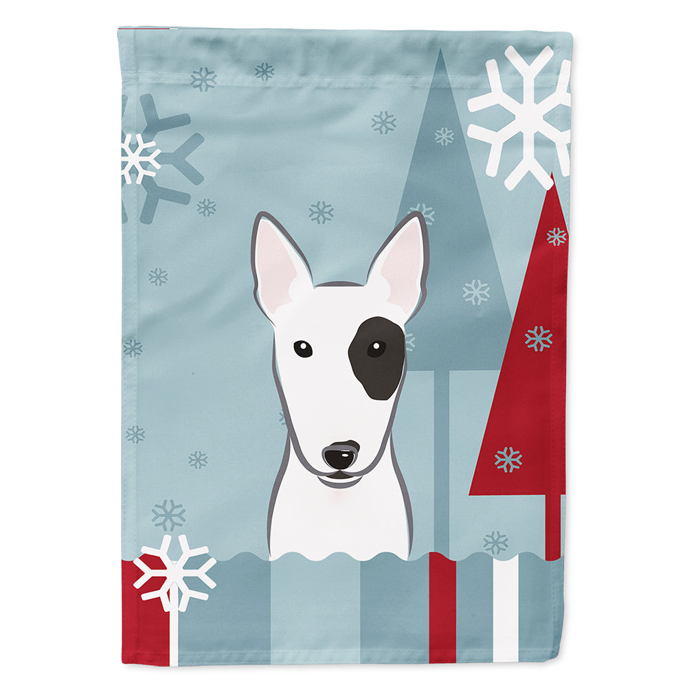 Winter Holiday Bull Terrier Flag Canvas House Size BB1705CHF