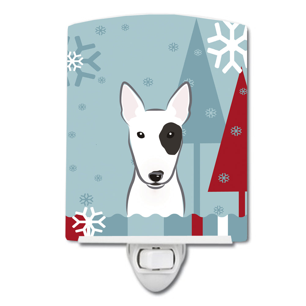 Winter Holiday Bull Terrier Ceramic Night Light BB1705CNL - the-store.com