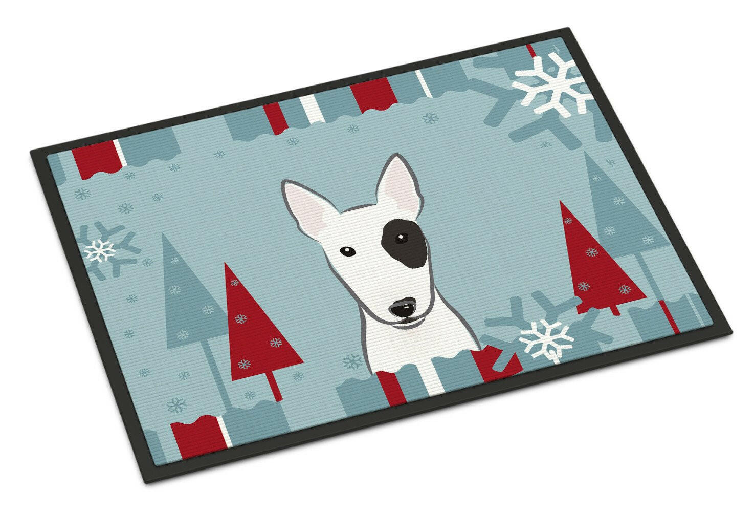 Winter Holiday Bull Terrier Indoor or Outdoor Mat 18x27 BB1705MAT - the-store.com