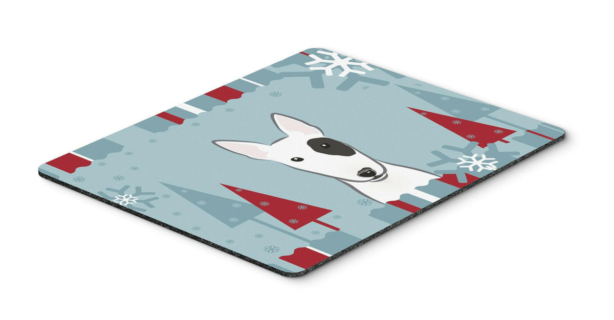 Winter Holiday Bull Terrier Mouse Pad, Hot Pad or Trivet BB1705MP by Caroline&#39;s Treasures