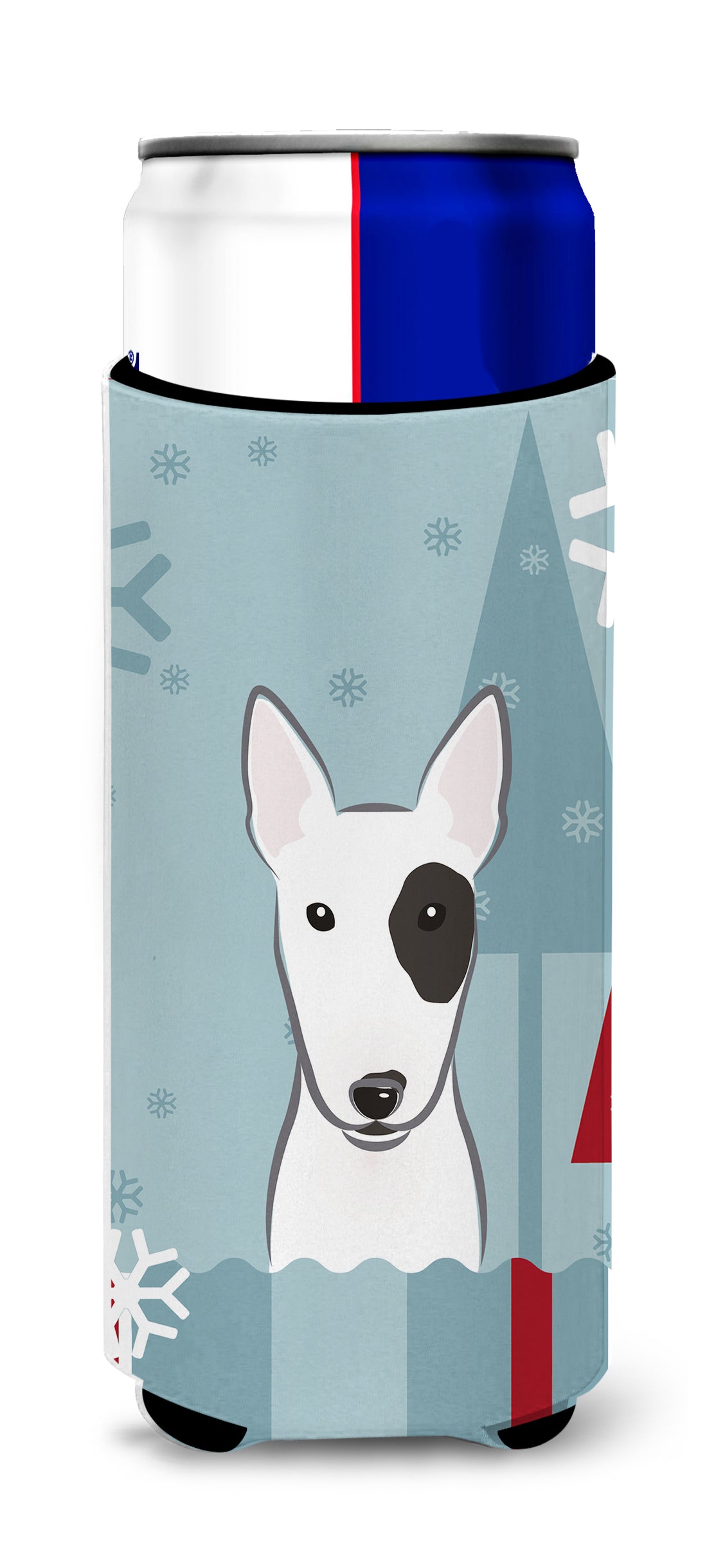Winter Holiday Bull Terrier Ultra Beverage Insulators for slim cans BB1705MUK