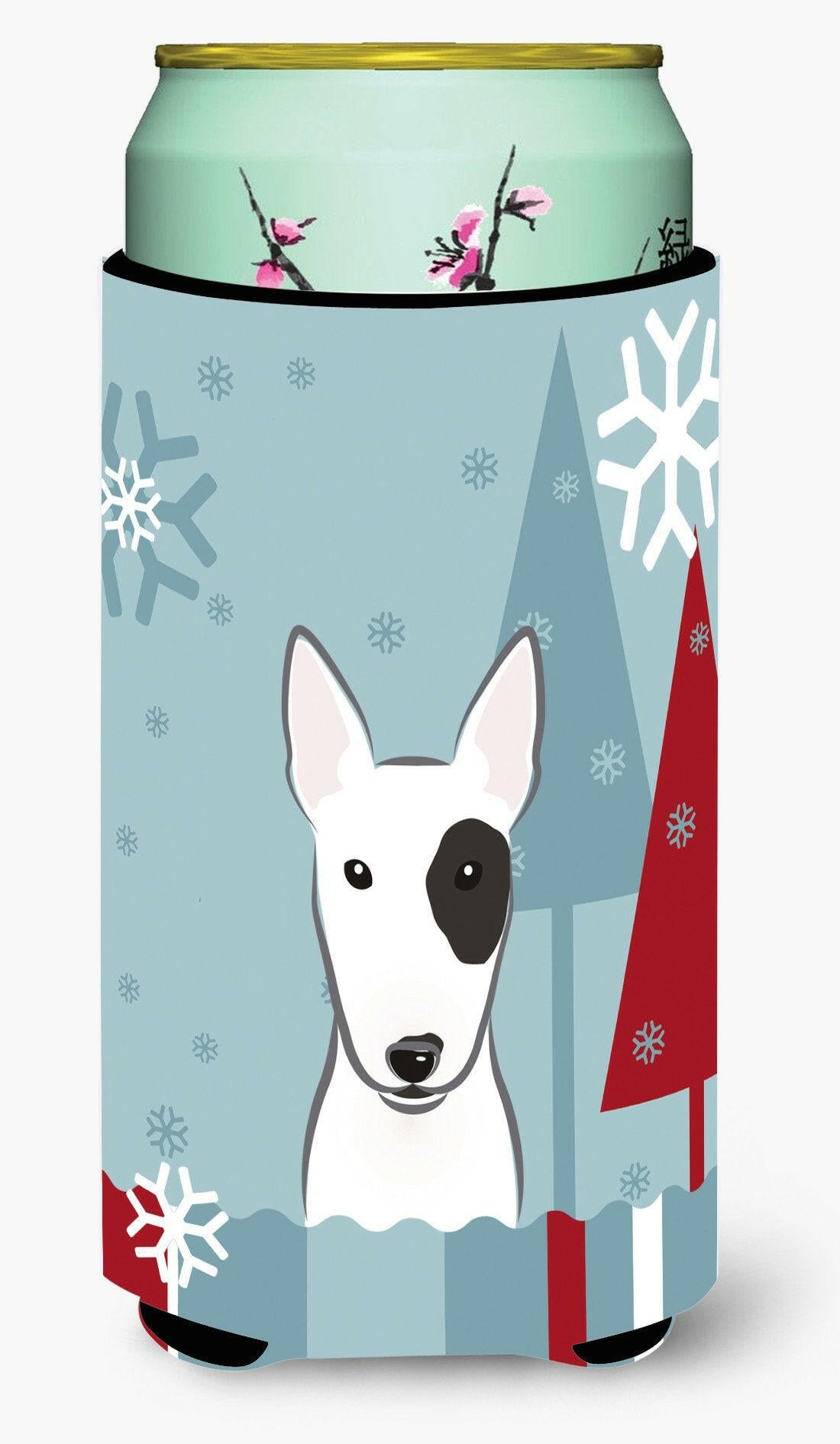 Winter Holiday Bull Terrier Tall Boy Beverage Insulator Hugger BB1705TBC by Caroline&#39;s Treasures