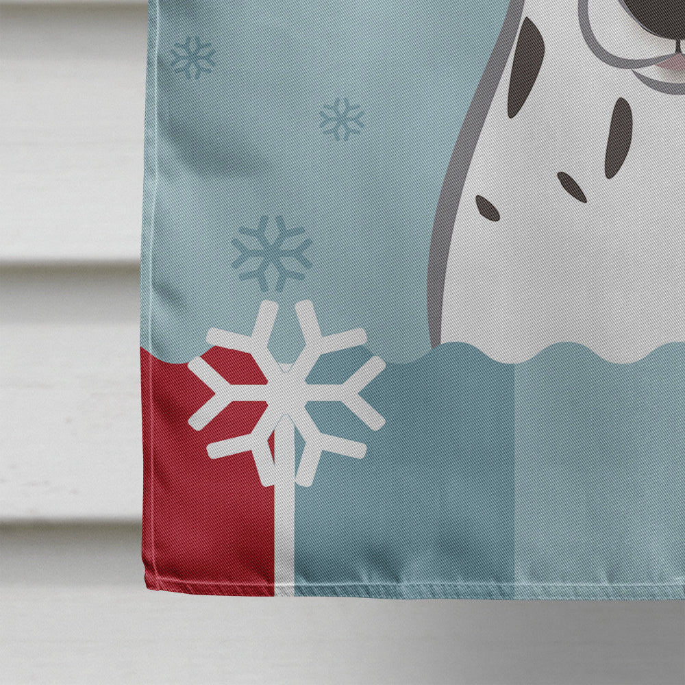 Winter Holiday Dalmatian Flag Canvas House Size BB1706CHF