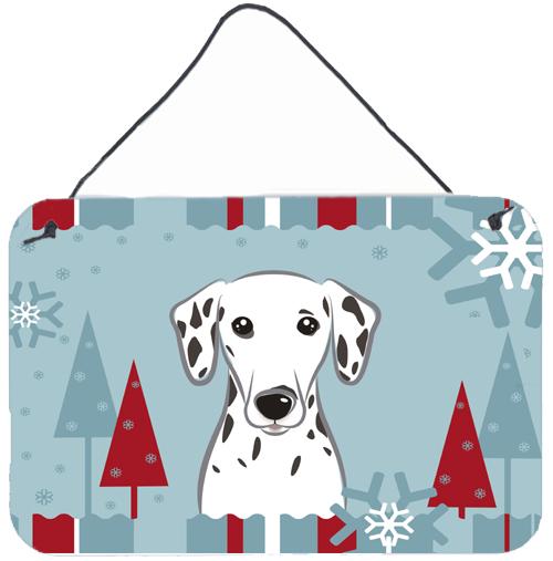 Winter Holiday Dalmatian Wall or Door Hanging Prints BB1706DS812 by Caroline&#39;s Treasures