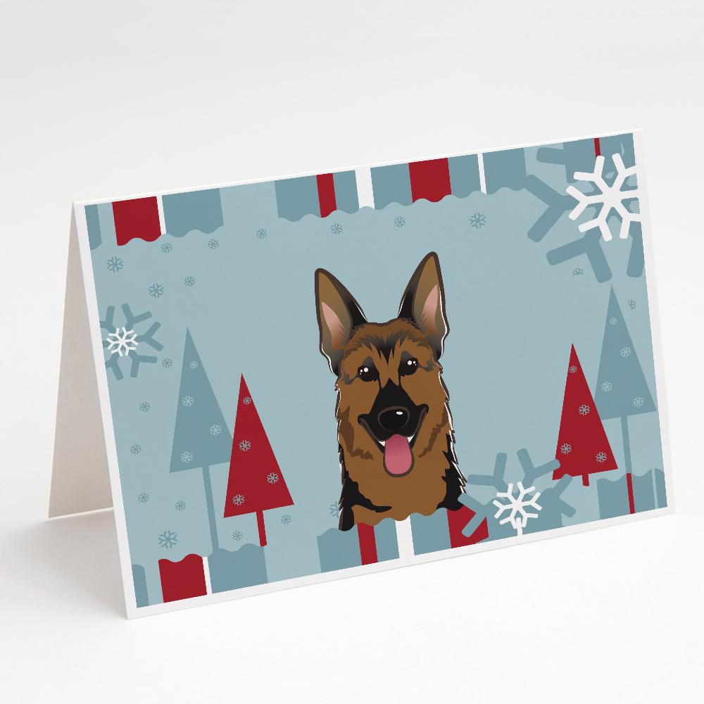 Buy this Winter Holiday German Shepherd Greeting Cards and Envelopes Pack of 8