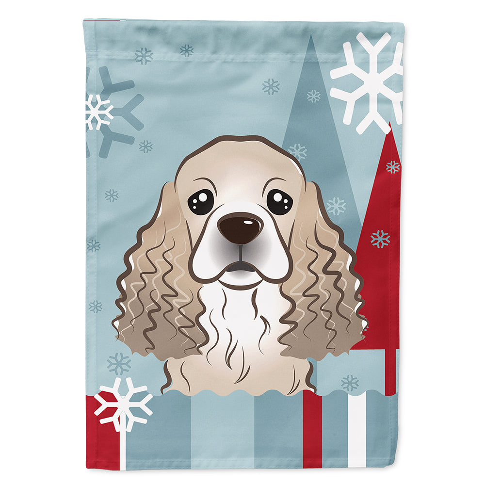Winter Holiday Cocker Spaniel Flag Canvas House Size BB1712CHF