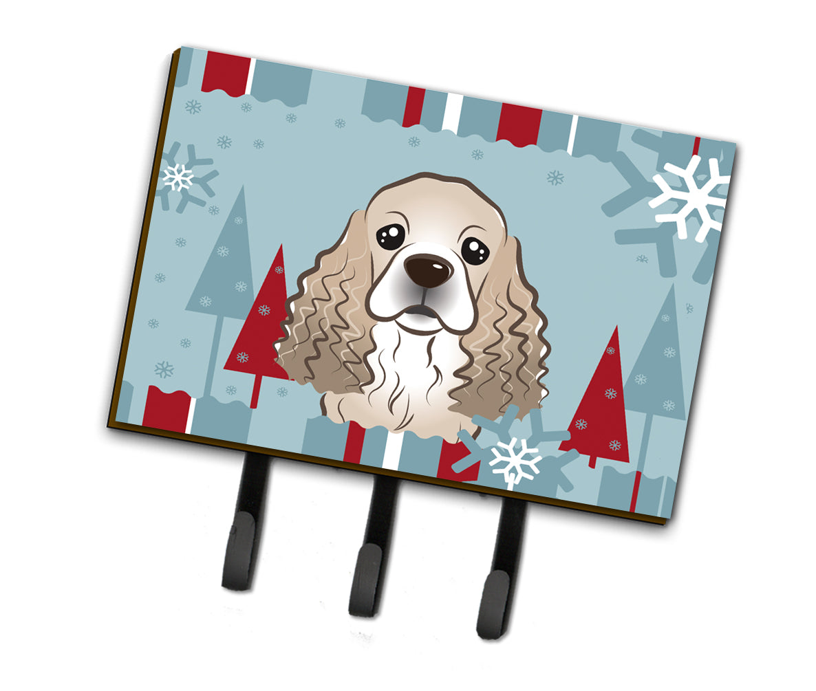 Winter Holiday Cocker Spaniel Leash or Key Holder BB1712TH68  the-store.com.