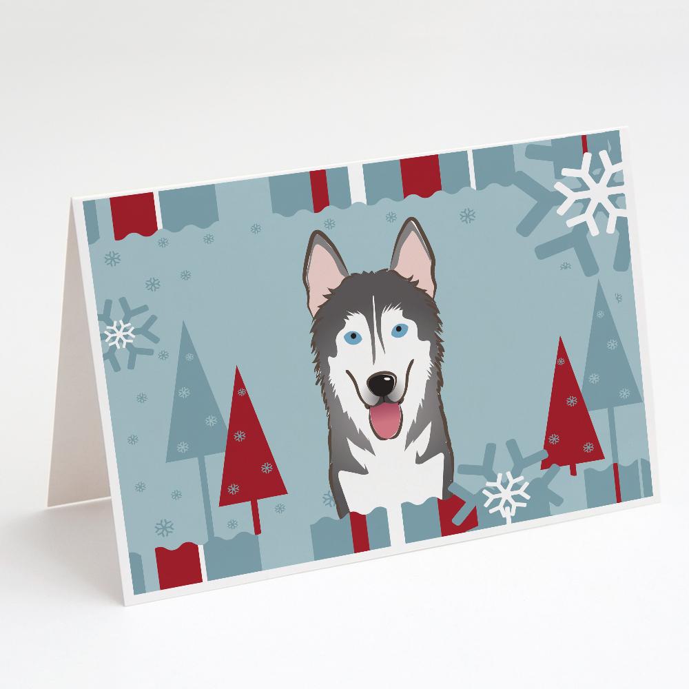 Buy this Winter Holiday Alaskan Malamute Greeting Cards and Envelopes Pack of 8