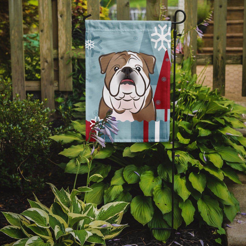 Winter Holiday English Bulldog  Flag Garden Size BB1715GF