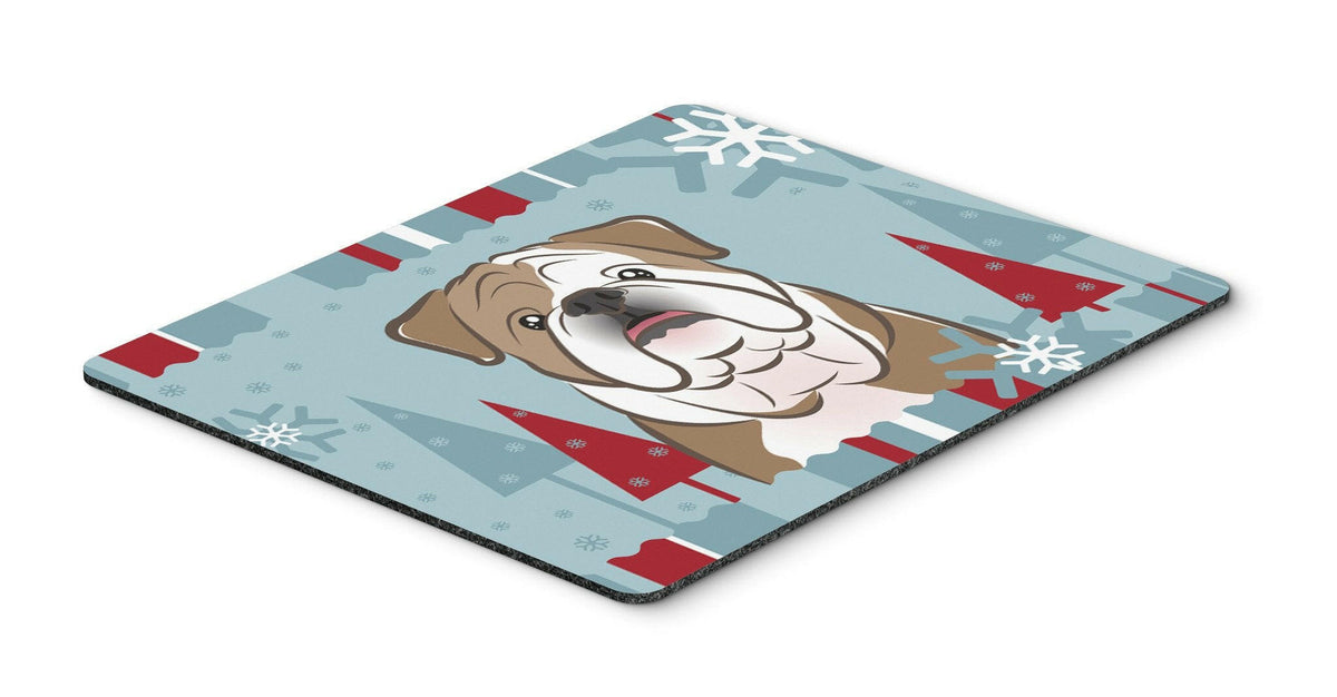 Winter Holiday English Bulldog  Mouse Pad, Hot Pad or Trivet BB1715MP by Caroline&#39;s Treasures