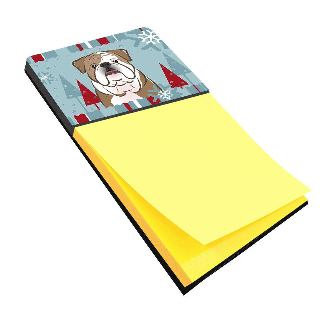 Winter Holiday English Bulldog  Sticky Note Holder BB1715SN by Caroline&#39;s Treasures